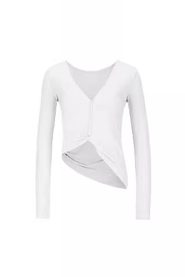 Asymmetric Open Back Long Sleeve T Shirt