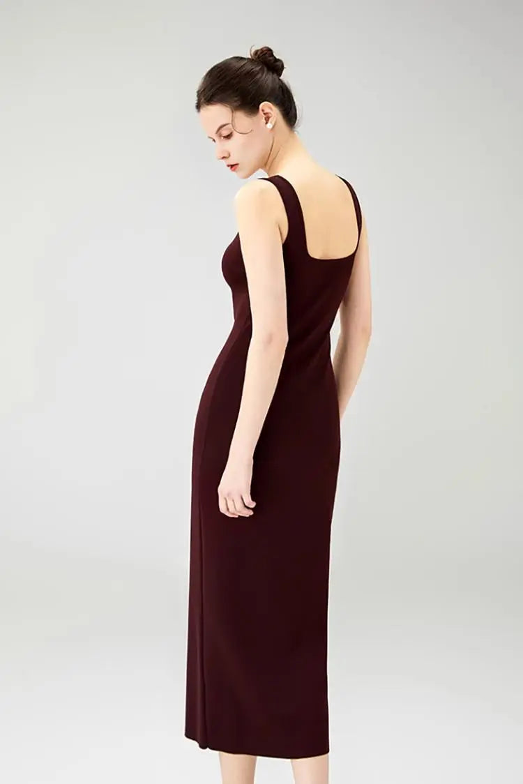 Black Bodycon Knitted Tank Dress