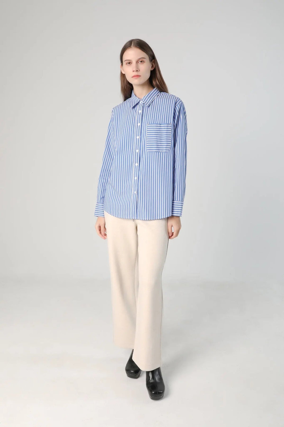 Blue Striped Button Down Shirt