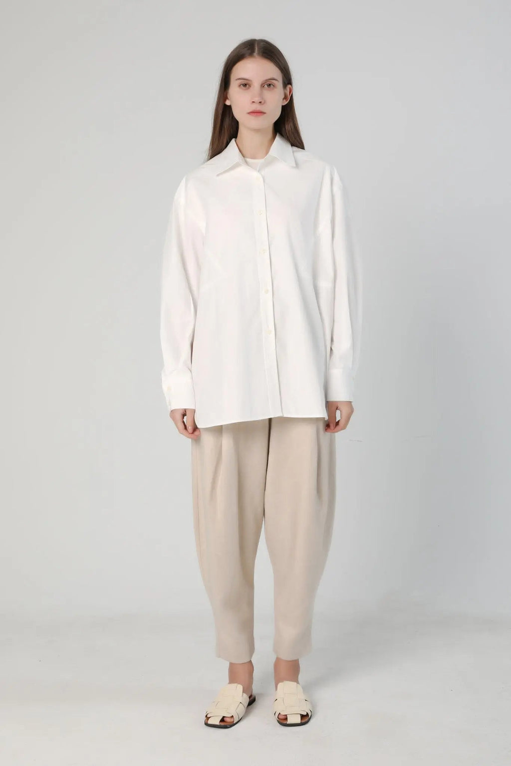 Boxy Button Up Shirt in Cotton