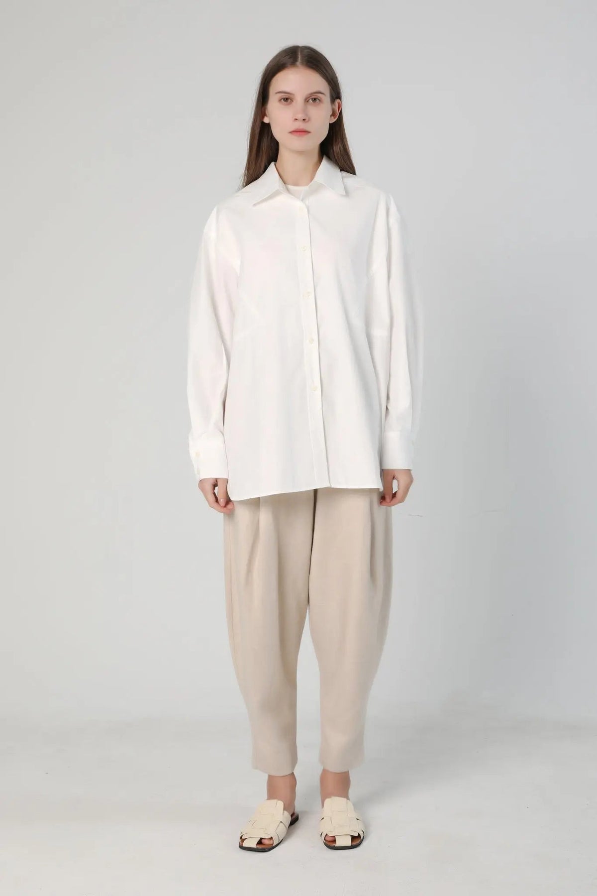 Boxy Button Up Shirt in Cotton