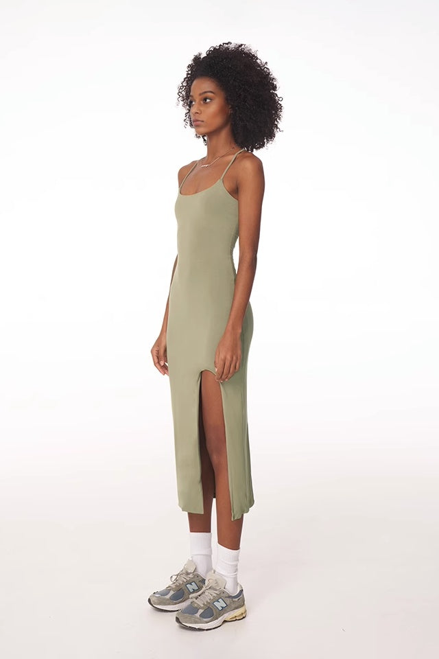 Bra-free Backless Slip Dress