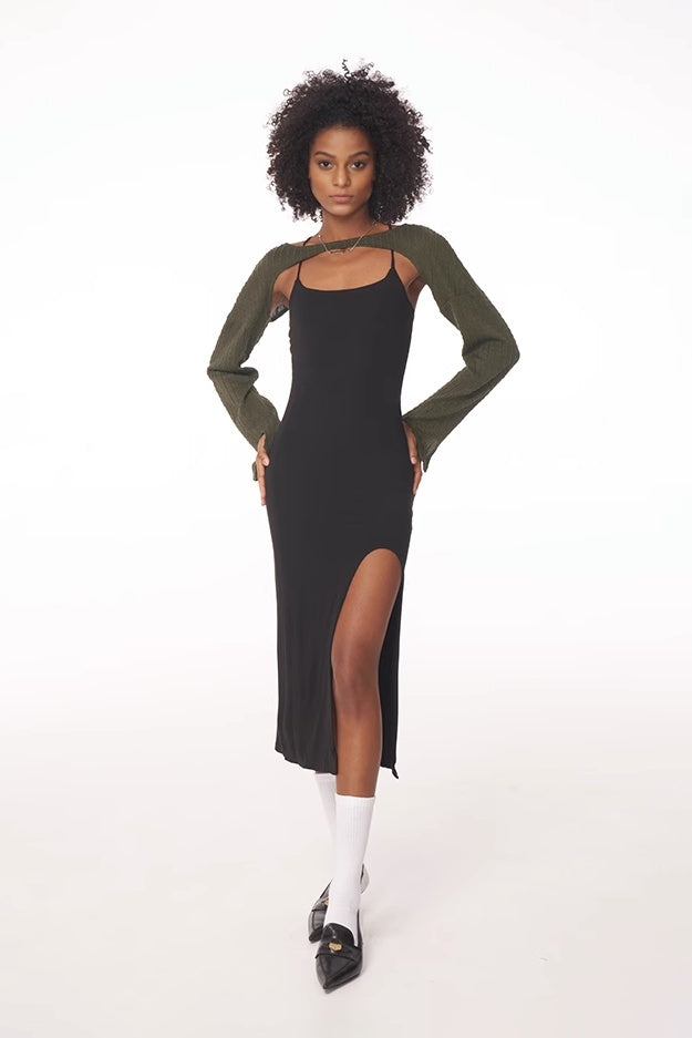 Bra-free Backless Slip Dress