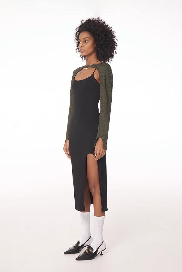 Bra-free Backless Slip Dress