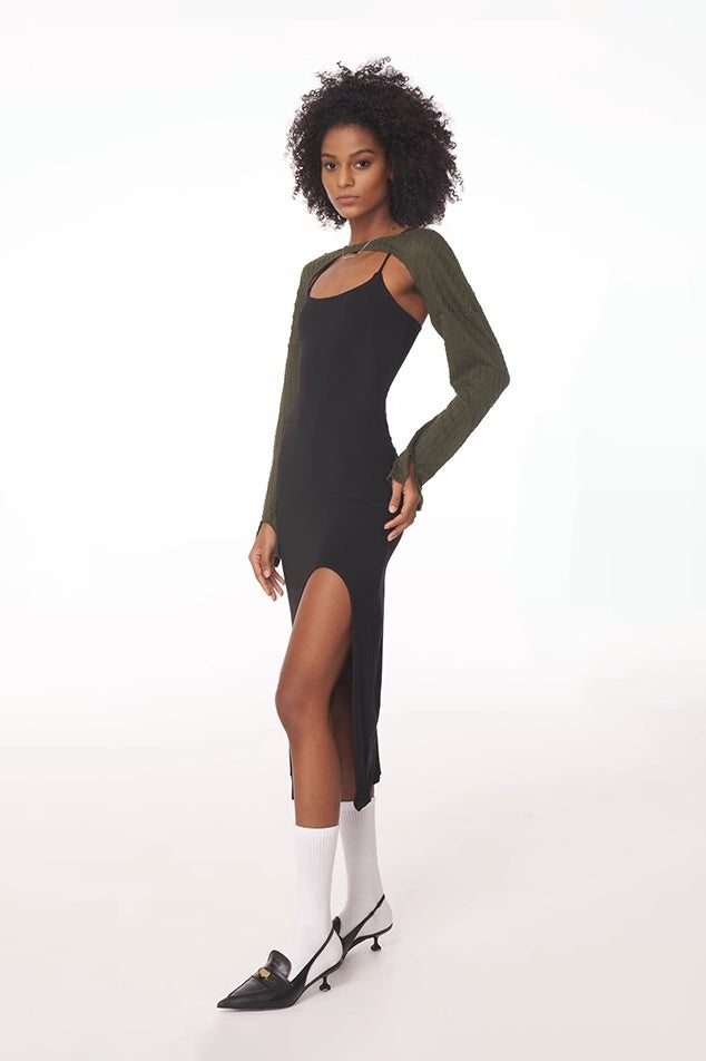 Bra-free Backless Slip Dress