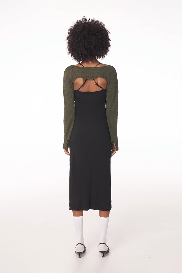 Bra-free Backless Slip Dress