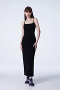 Bra-free Backless Tank Dress with Slit