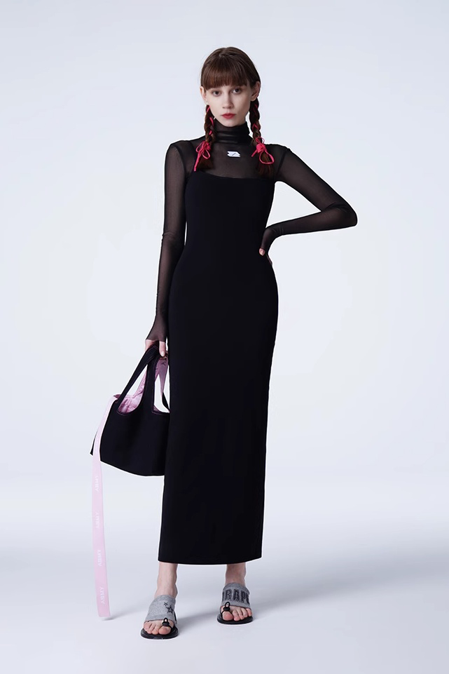 Bra-free Backless Tank Dress with Slit