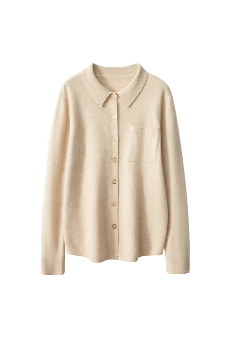 Casual 100 Cashmere Button Up Shirt