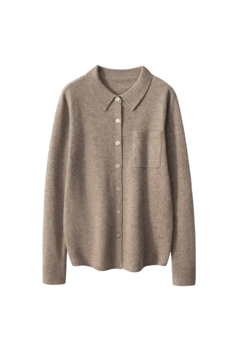 Casual 100 Cashmere Button Up Shirt