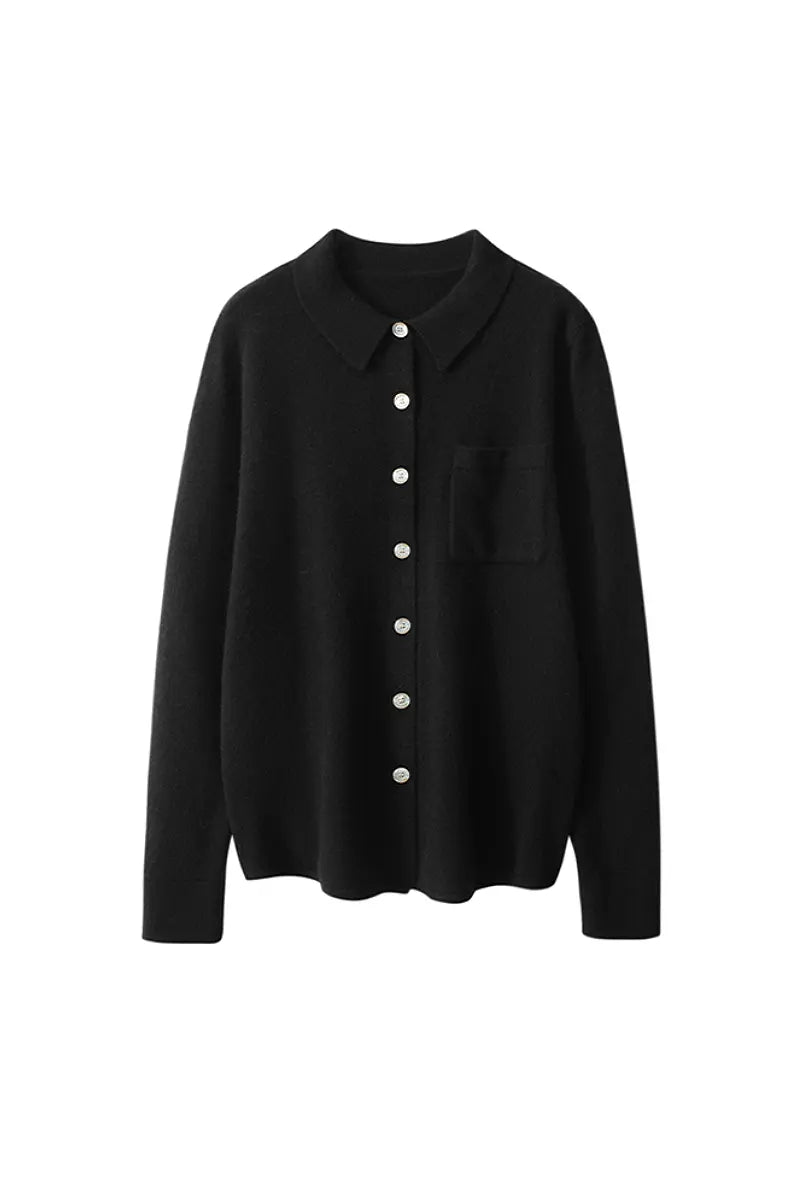 Casual 100 Cashmere Button Up Shirt
