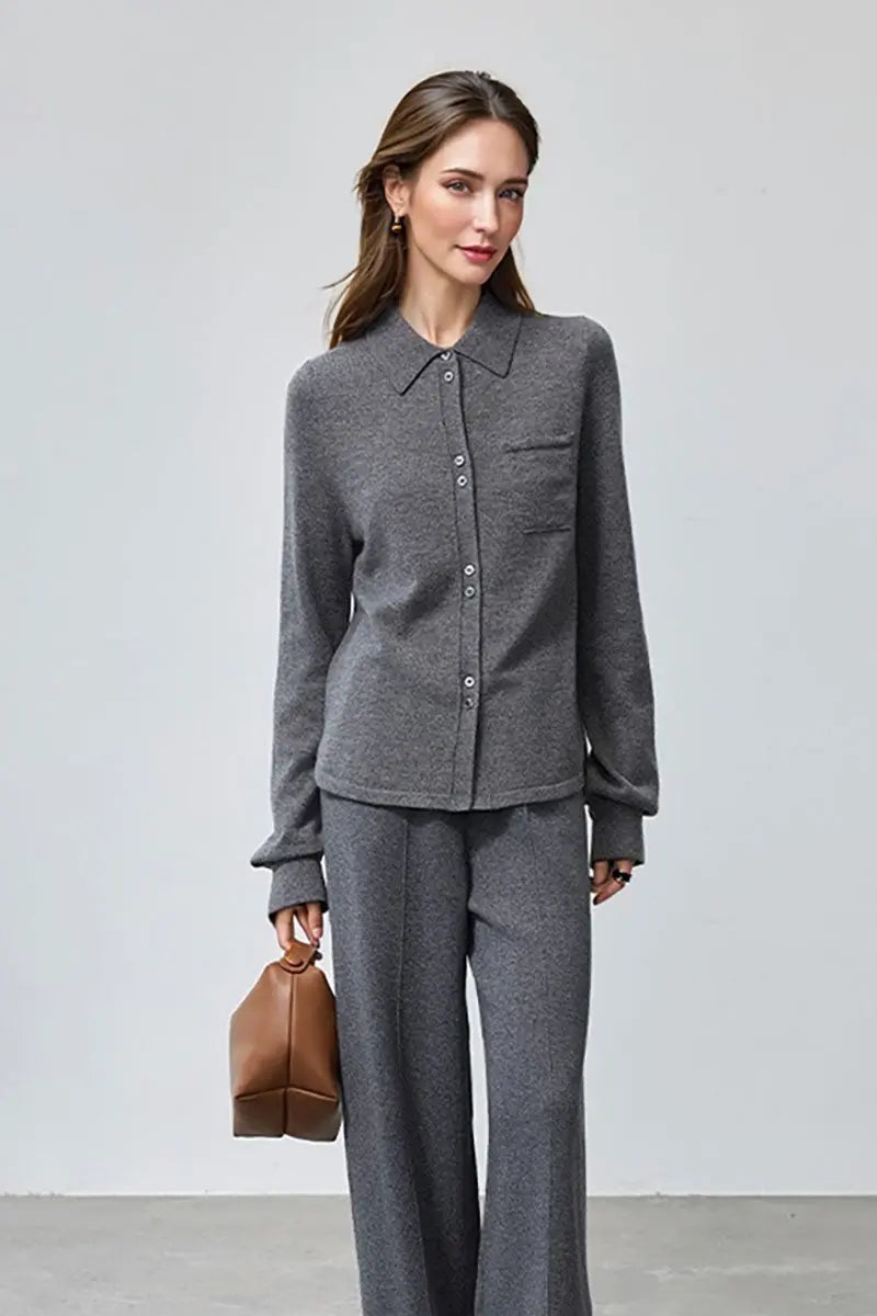 Cozy Regular Fit Merino Wool Button Up Shirt