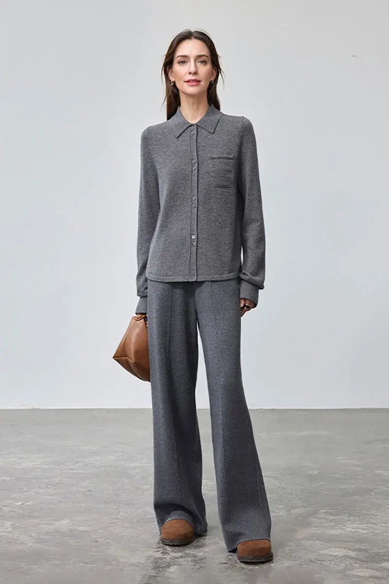 Cozy Regular Fit Merino Wool Button Up Shirt