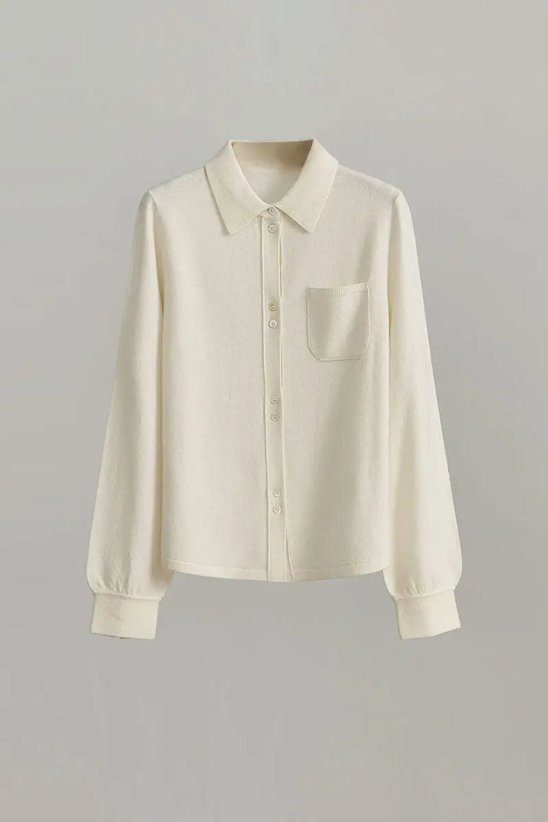 Cozy Regular Fit Merino Wool Button Up Shirt