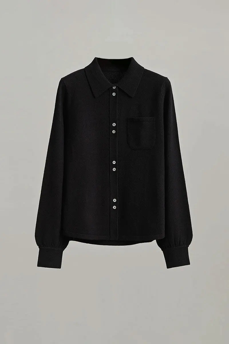 Cozy Regular Fit Merino Wool Button Up Shirt