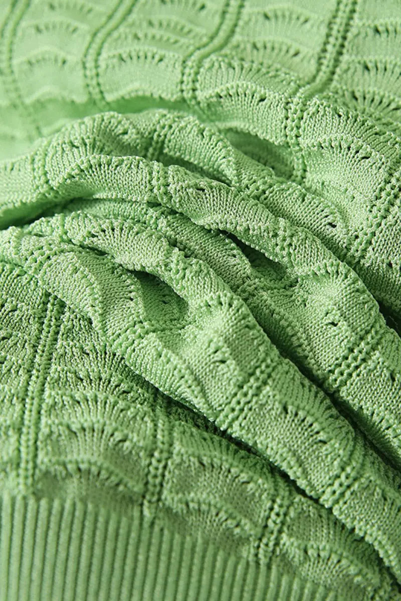Crochet Pointelle Stretch T-Shirt