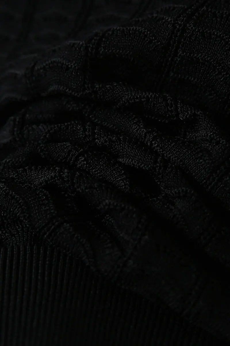 Crochet Pointelle Stretch T-Shirt