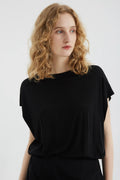 Drop Shoulder T-Shirt In Silk