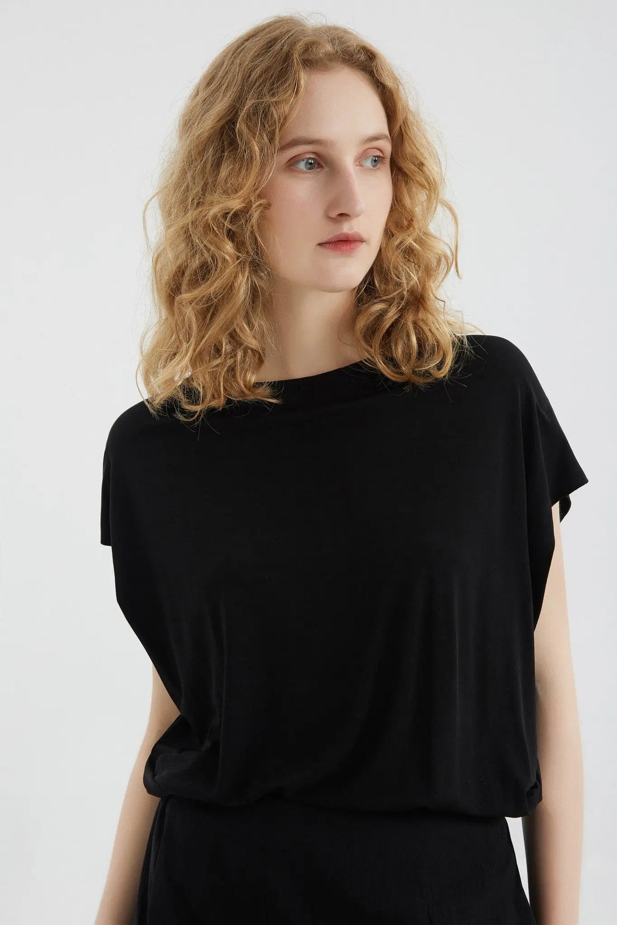 Drop Shoulder T-Shirt In Silk