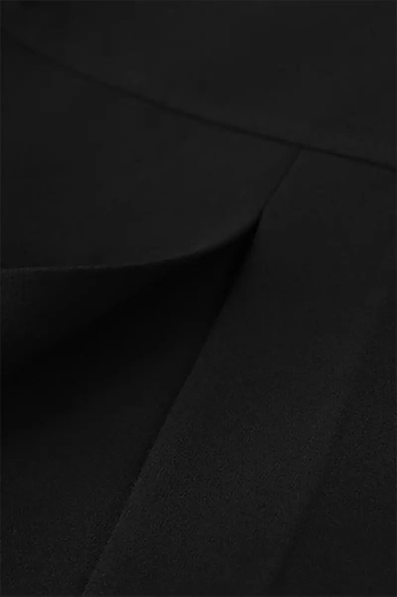 Elegant Black Spaghetti-Strap A-Line Midi Dress