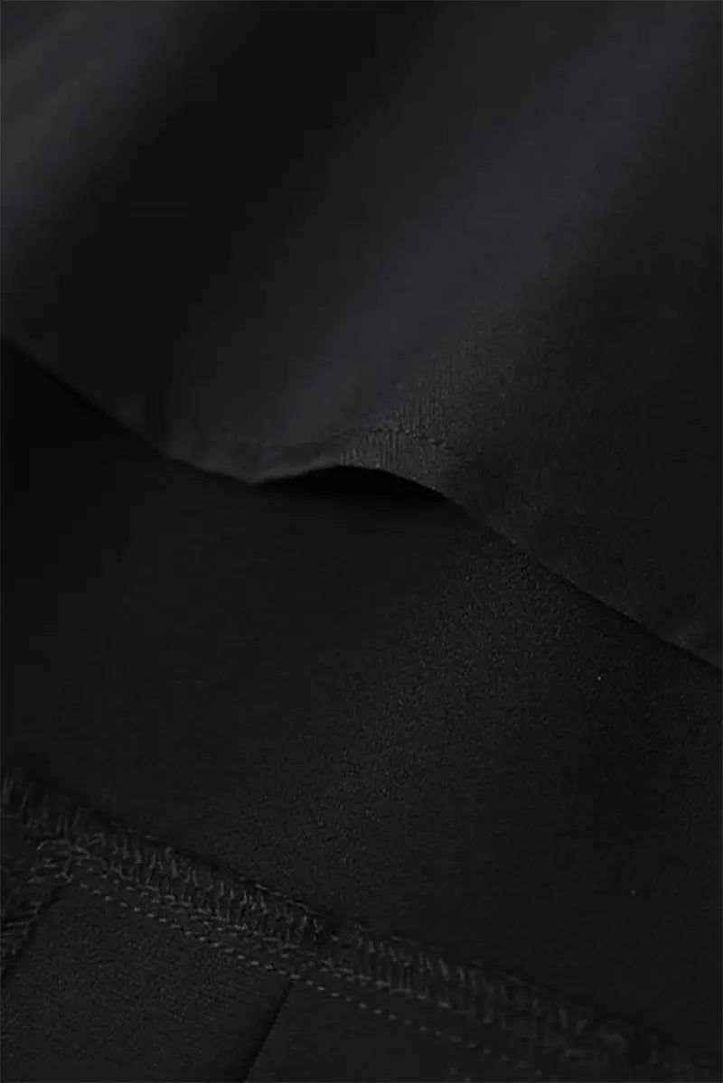 Elegant Black Spaghetti-Strap A-Line Midi Dress