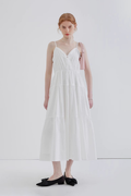 French Style Spaghetti Strap Vacation Maxi Dress