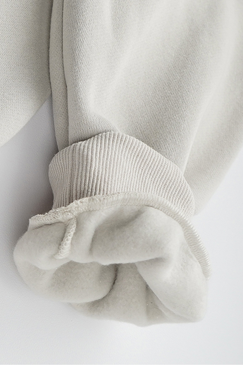 French Terry Wrap-Front Cropped Sweatshirt