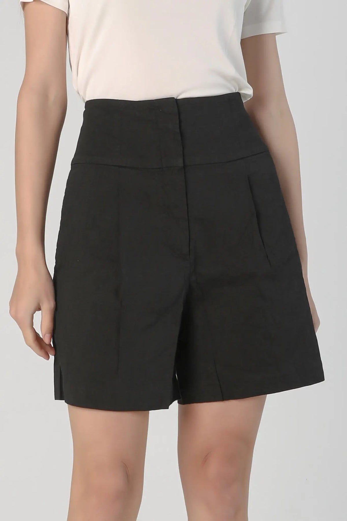 High Waisted Linen Shorts