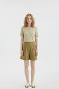 High Waisted Linen Shorts