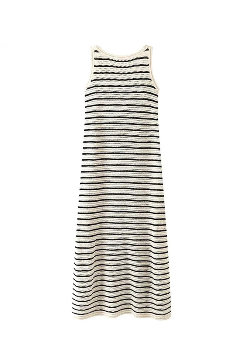 Loose Fit Striped Knit Dress