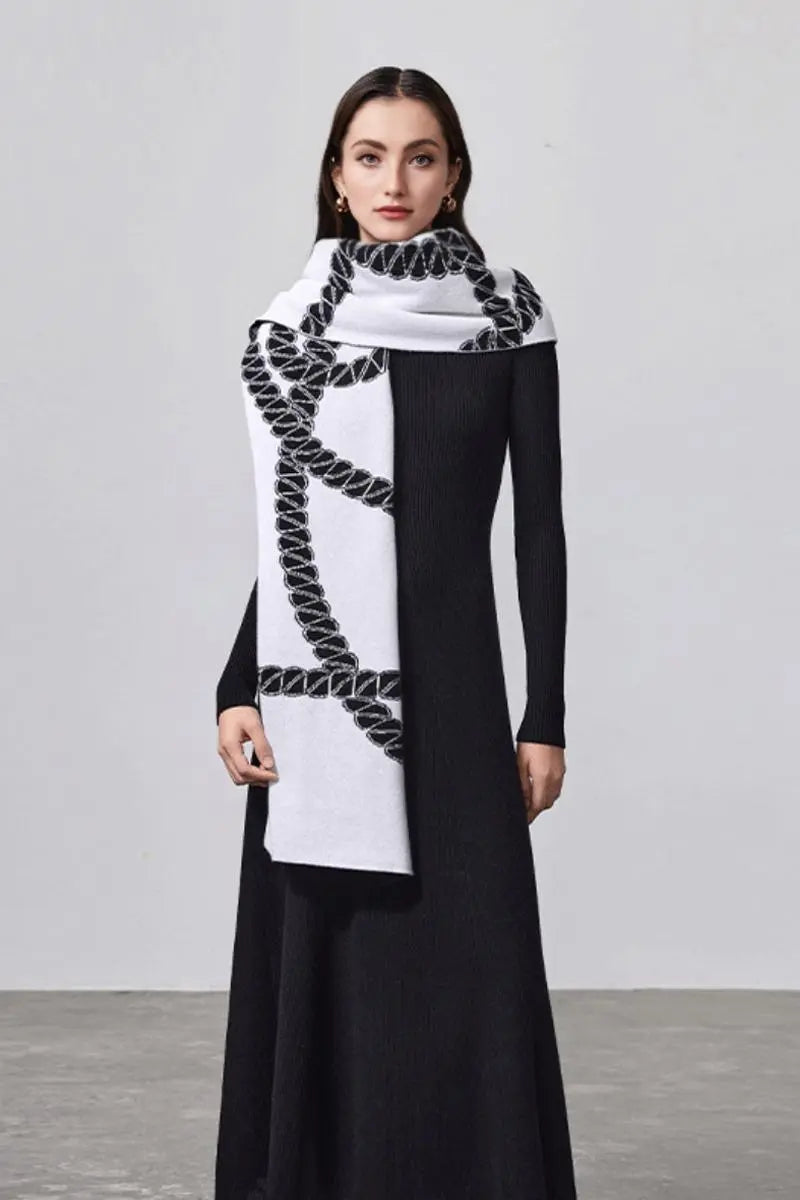 Machine Washable Merino Wool Fit & Flare Midi Sweater Dress with Belt