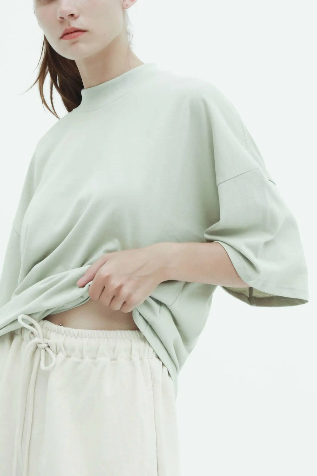 Mock Neck T Shirt