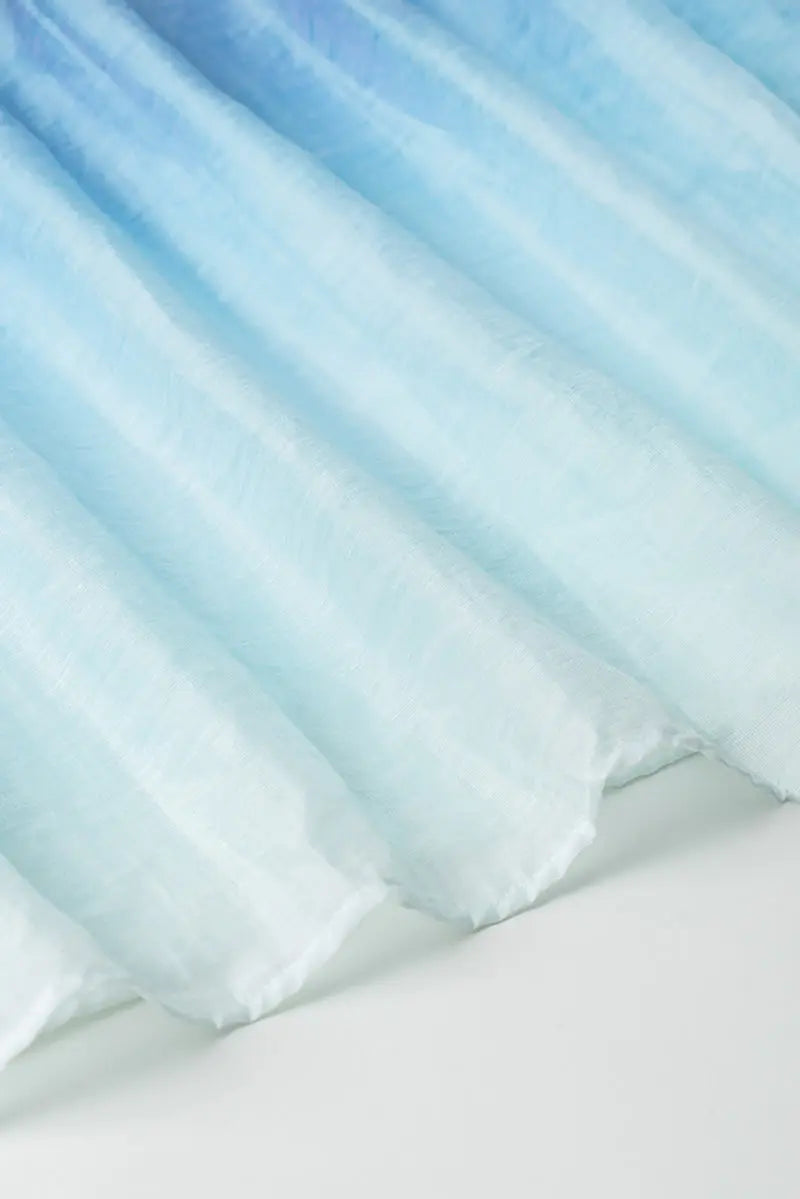 Ombre Sleeveless Trapeze Midi Dresss