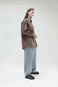 Oversized Collared Shirt with Buttons