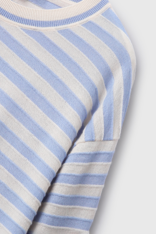 Oversized Long Sleeve Wool Stripe Shirt