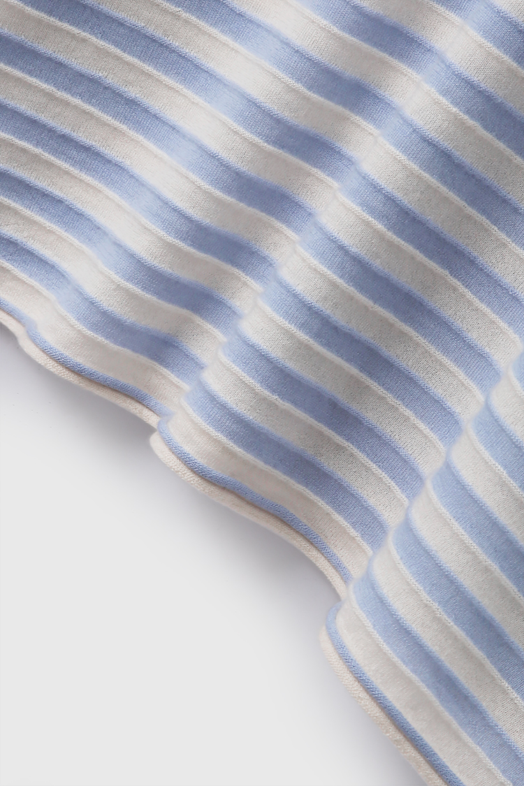 Oversized Long Sleeve Wool Stripe Shirt
