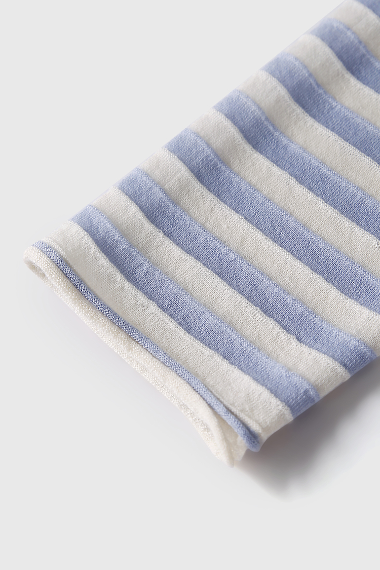 Oversized Long Sleeve Wool Stripe Shirt