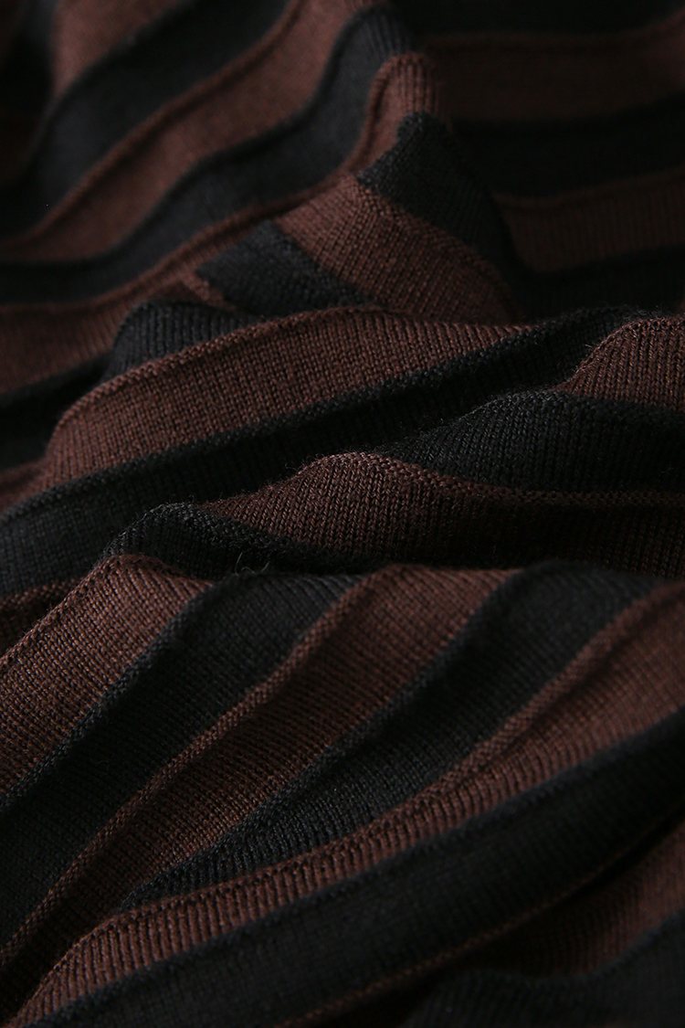 Oversized Long Sleeve Wool Stripe Shirt