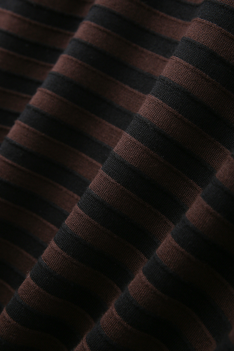 Oversized Long Sleeve Wool Stripe Shirt