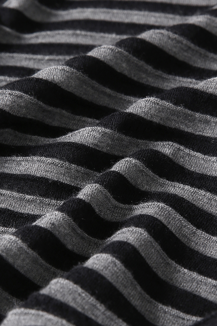 Oversized Long Sleeve Wool Stripe Shirt