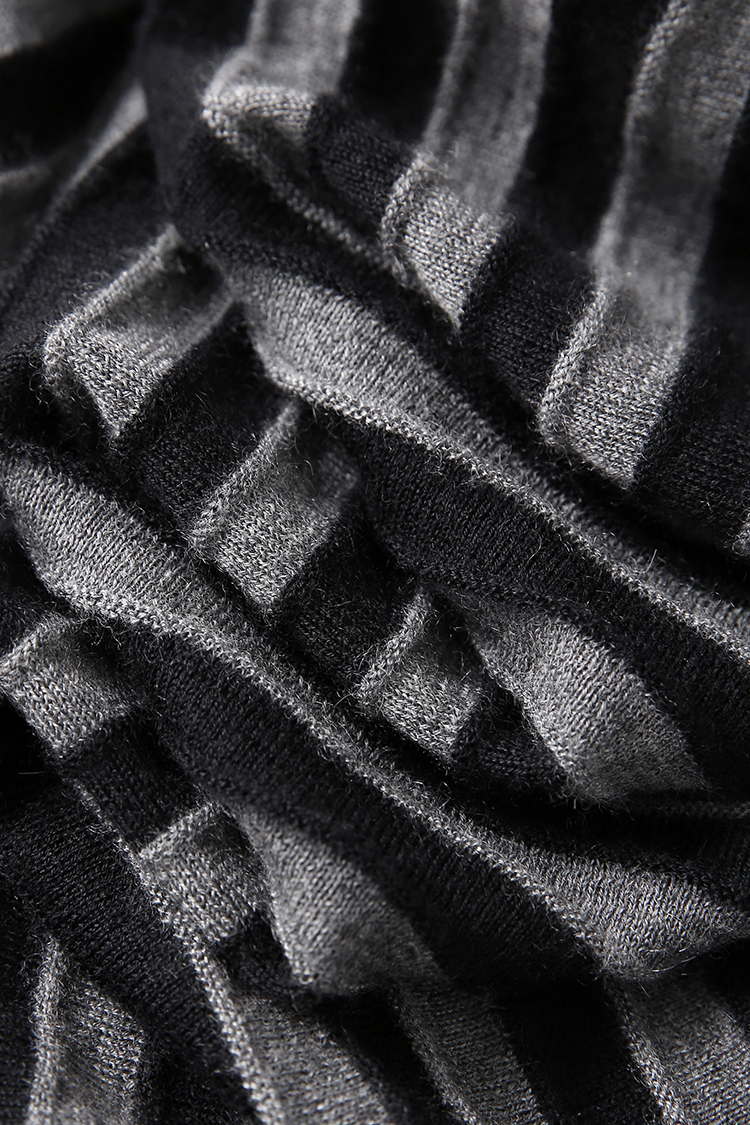 Oversized Long Sleeve Wool Stripe Shirt