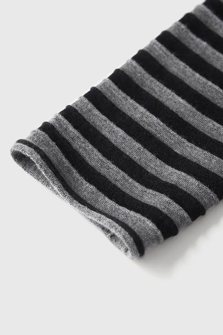Oversized Long Sleeve Wool Stripe Shirt