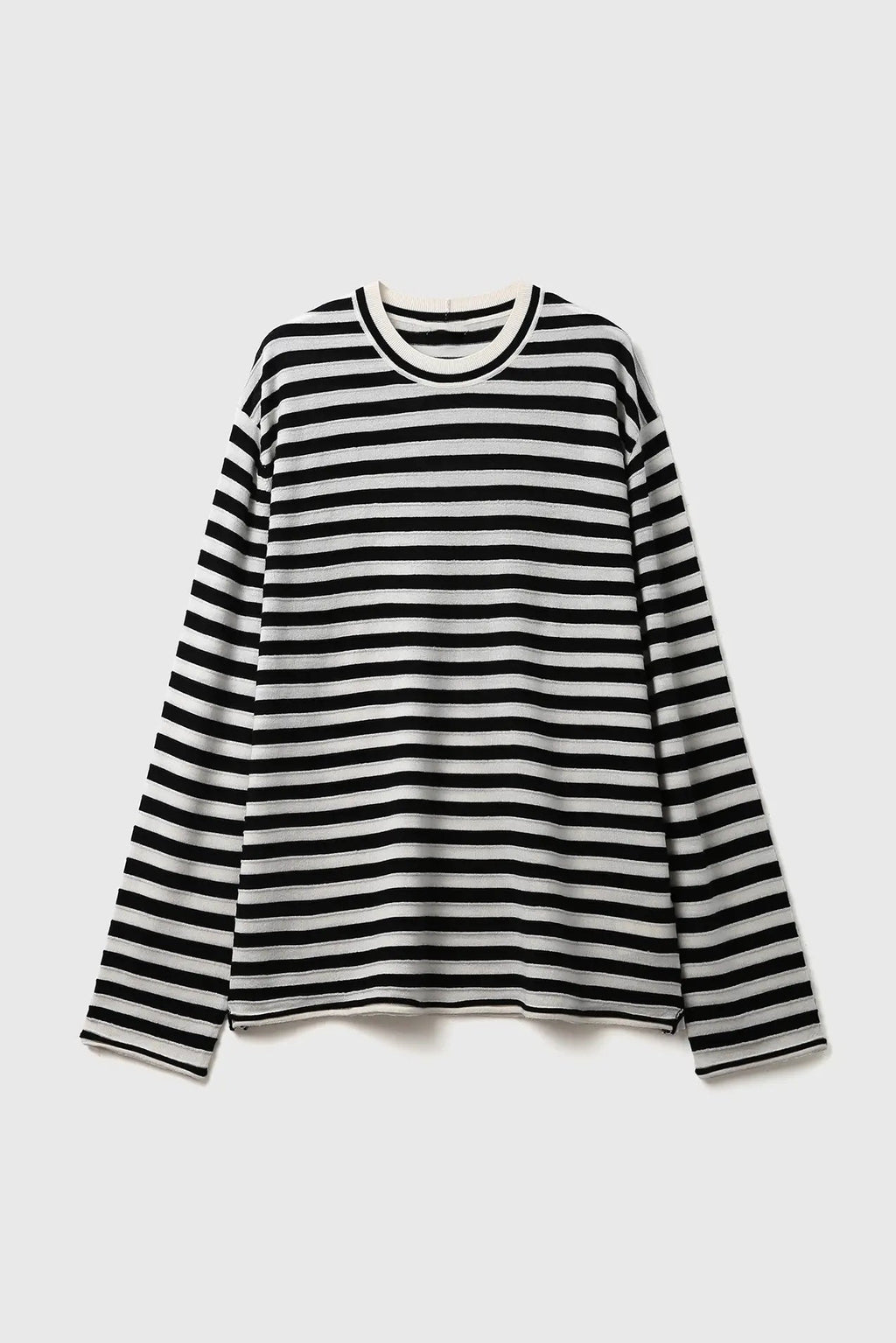 Oversized Long Sleeve Wool Stripe Shirt