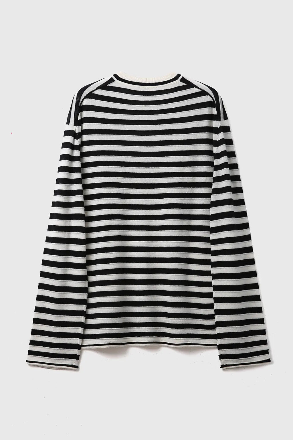 Oversized Long Sleeve Wool Stripe Shirt
