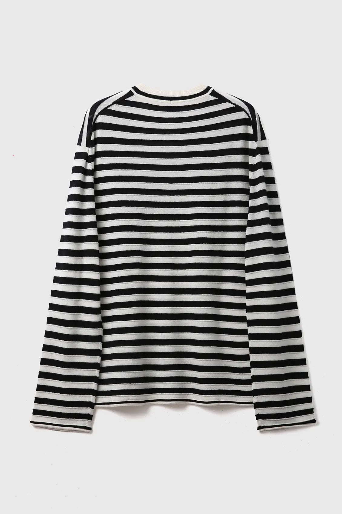 Oversized Long Sleeve Wool Stripe Shirt