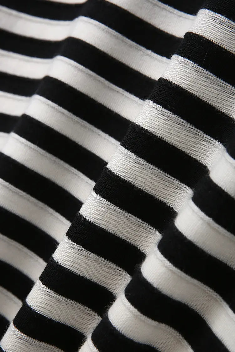 Oversized Long Sleeve Wool Stripe Shirt