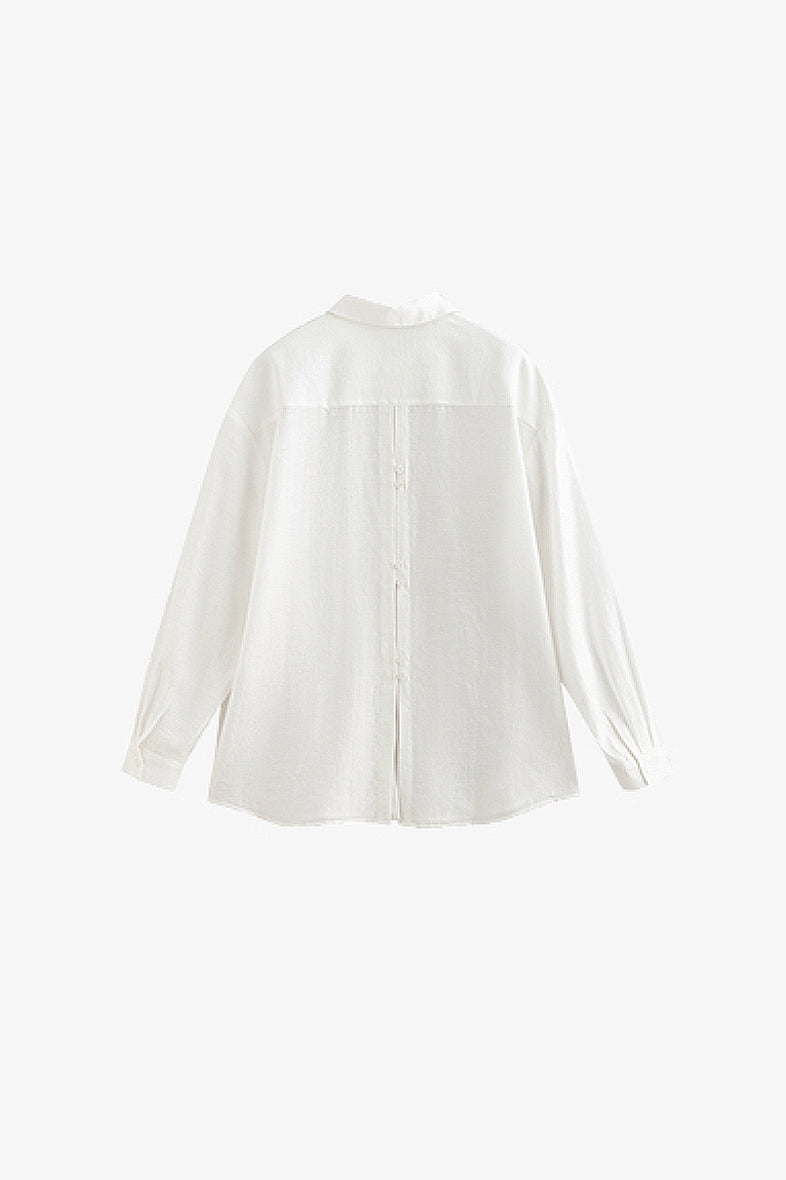 Oversized Sheer Acetate-Lyocell Beach Shirt with Back Slit