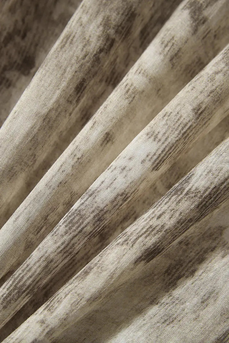 Ramie Beige Tie Dye Sheer Shirt