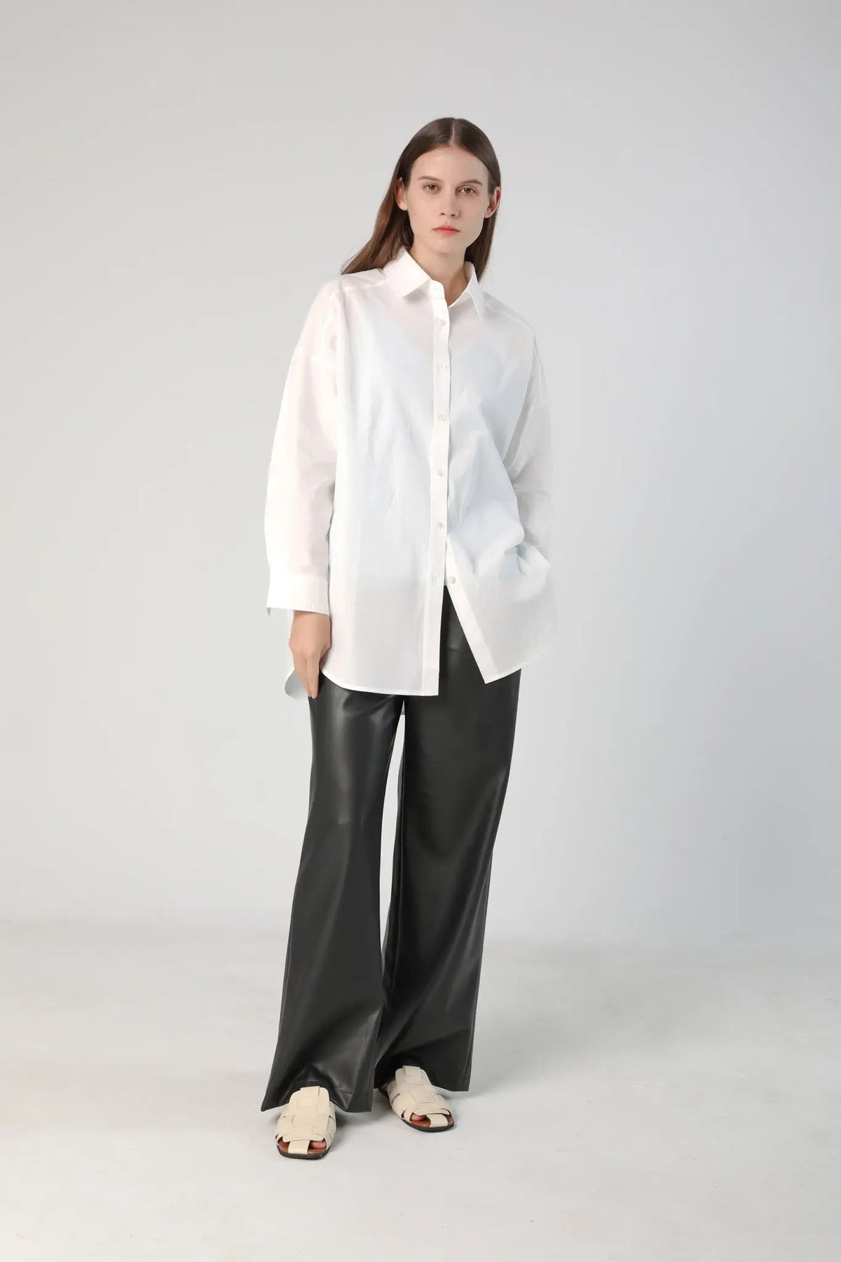 Relaxed Button Down Shirt in Cotton