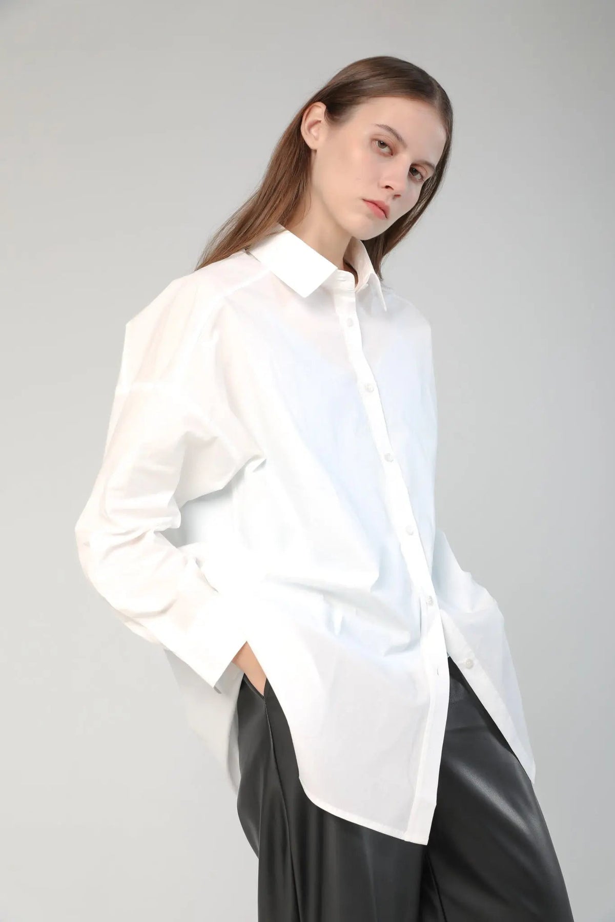 Relaxed Button Down Shirt in Cotton